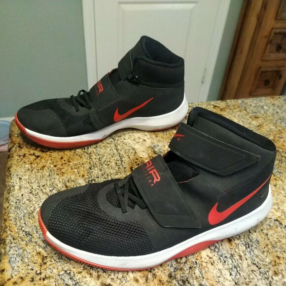 Nike Air Precision Flyease 917500-006 Black And Red Size 14 - Picture 2 of 12